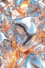 Poster - Abstract Metallic Forms