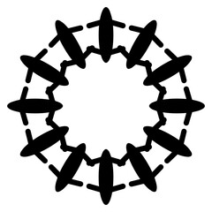 Poster - Geometric Shape In Black Outline 