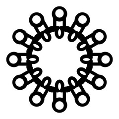 Poster - Abstract Geometric Shape Defined by Black Lines