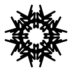 Poster - Geometric Form Presented As A Black Outline