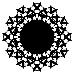 Poster - Abstract Geometric Shape Defined by Black Lines