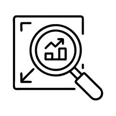 Poster - Data analysis search magnifying glass analytics growth diagram report information research tool