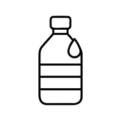 Poster - Bottle liquid water drop container plastic drink beverage fluid clean health medicine outline icon