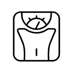 Poster - Outline weight scale vector, weight loss, diet, health, fitness, body mass index, wellness icon