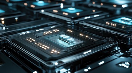 Poster - Central processing unit controlling multiple robotic devices in an industrial plant