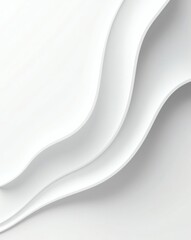Aufkleber - A simple yet elegant abstract composition featuring fluid wave-like shapes. The interplay of light and shadow creates a sense of depth and movement
