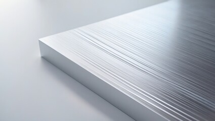 Aufkleber - close-up shot of a solid, silvery metal block with visible surface texture 