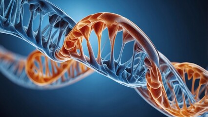 Poster - a striking illustration of a DNA double helix, highlighting the intricate structure of life's blueprint