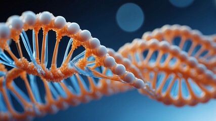 Poster - An eye-catching macro shot of DNA molecule showing its intricate structure