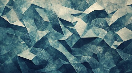 Fototapete - Abstract grunge geometric surface is forming a three dimensional structure