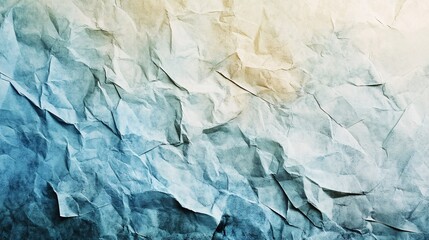 Poster - Gradient effect created by a blue and yellow crumpled paper background