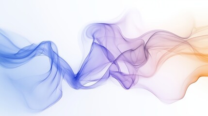 Fototapete - An abstract gradient wave, flowing transitions of vibrant colors on a white background. 1