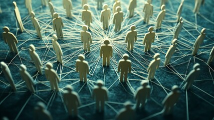 Poster - Global Network Connection Abstract Concept Digital Art Illustration Modern Business Teamwork People Communication Social Media Online Global Network Interconnection Technology Digital World Wide Web  