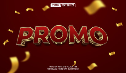 Poster - Editable 3d text style effect - Promo text effect Template