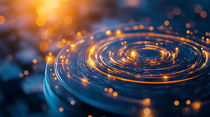 Poster - Dynamic light show abstract space digital art high-tech environment close-up viewpoint visual concept