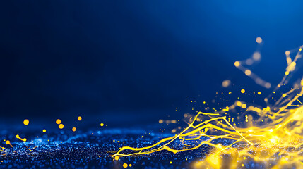 Poster - Dynamic electric energy sparks in a futuristic setting digital art dark background abstract concept