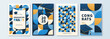 © zaie - Graduate vector illustration set. Congratulations graduates class of 2025. Graduation party, congrats, invitation grad ceremony graphic design concept with geometric pattern, text, graduation cap