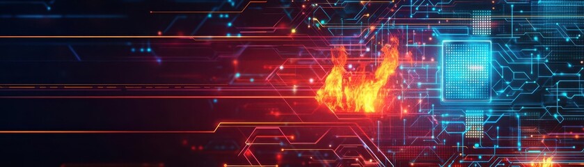 Poster - Futuristic Abstract Background Featuring Geometric Shapes and Vibrant Colors Creating a Dynamic and Innovative Visual Experience for Modern Design
