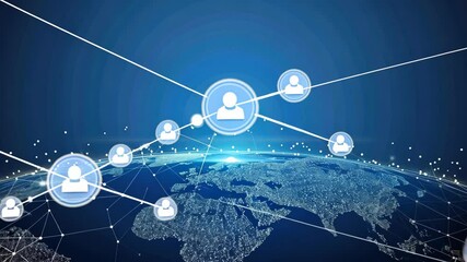 Poster - Discover how digital networks connect users around the world, enhancing communication and engagement in a globalized society