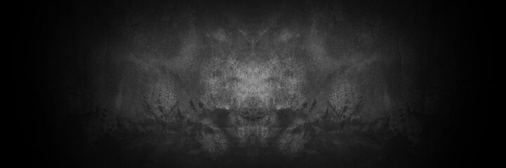 Poster - Old wall texture smeared engine oil cement dark black gray  background abstract grey color design are light with white gradient background.