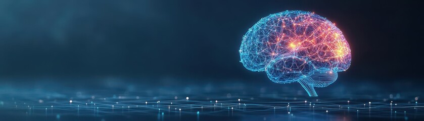 Poster - intricate brain structure with a web of interconnected neural pathways depicting the complexity of t