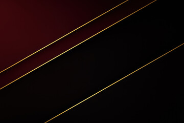 Poster - This elegant features dynamic diagonal lines with luxurious maroon and black gradients symbolizing business strategy and decision-making in a refined setting