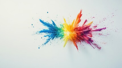 Poster - Vibrant and Energetic Burst of Colorful Paints Colliding in a Whirlwind of Artistic Expression Creating a Dynamic and Eye-Catching Visual Display