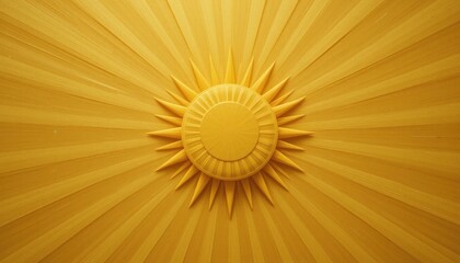 Poster - Radiant sunburst design artistic creation indoor decor yellow vibrancy central perspective illuminating patterns for home aesthetics
