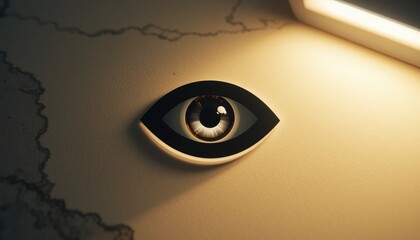 Poster - Artistic eye design modern interior digital art minimalist environment close-up view visual concept exploration