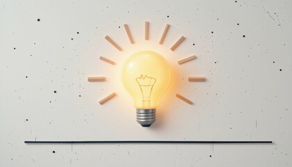 Poster - Creative illumination inspiration modern workspace digital art minimalistic environment close-up view concept of ideas and innovation