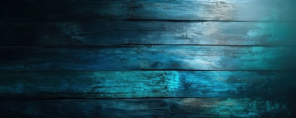 Poster - A blue wooden background with a blue sky in the background