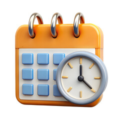 Poster - clock and calendar