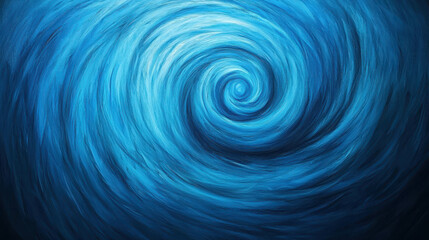 Poster - Abstract Swirling Blue Pattern with Gradient Textures and Fluidity in Art Style