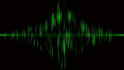 Poster - Abstract digital sound wave. Equalizer, wave on black background. Digital sound wave, diagram - 3d render.