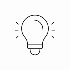 Poster - Creative light bulb idea icon vector sign