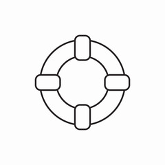 Poster - Support lifebuoy help icon vector sign