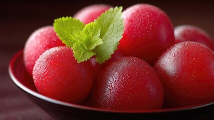 Poster - Freshly prepared beet salad with vibrant colors displayed in a rustic bowl