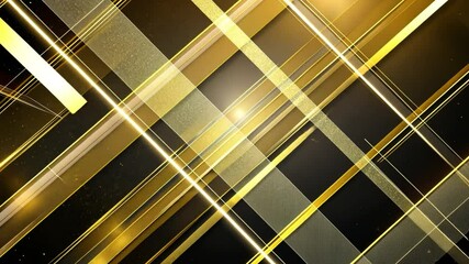 Poster - vibrant abstract background with golden lines and geometric patterns luxurious elegance of light and