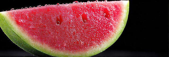 Aufkleber - Close up of juicy watermelon slice showcasing vibrant colors and fine details