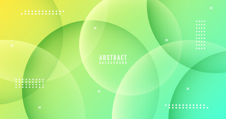Poster - 3d colorful abstract background overlap layer on bright space with circles effect decoration. modern