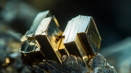 Poster - Bright neodymium mineral in close-up view showcasing structure Generative AI