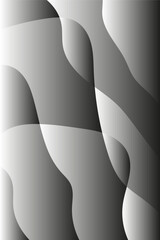 Poster - Solid monochromatic wave background is a stylish yet minimalist canvas. Abstract trendy floral background.