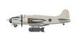 © Awan - Airplane with Bomb Graphic on White Background