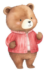 Wall Mural - png bear couple cartoon cute.