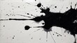 © Marina - Black ink splatter on white canvas