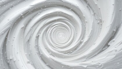 Poster - Whirling snowy spiral abstract art digital creation minimalist environment close-up view concept of movement and fluidity