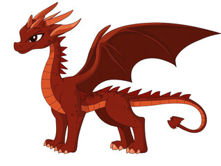 red dragon illustration on transparent background winged mythical creature cartoon