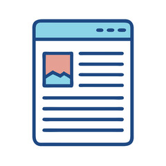 Poster - Article Page Icon Representing Blog or Written Content