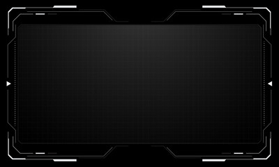 Poster - hud frames white grey user interface elements design modern technology futuristic control panel scre