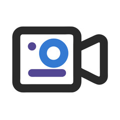 Poster - Camera Icon Representing Visual Content Creation and Photography